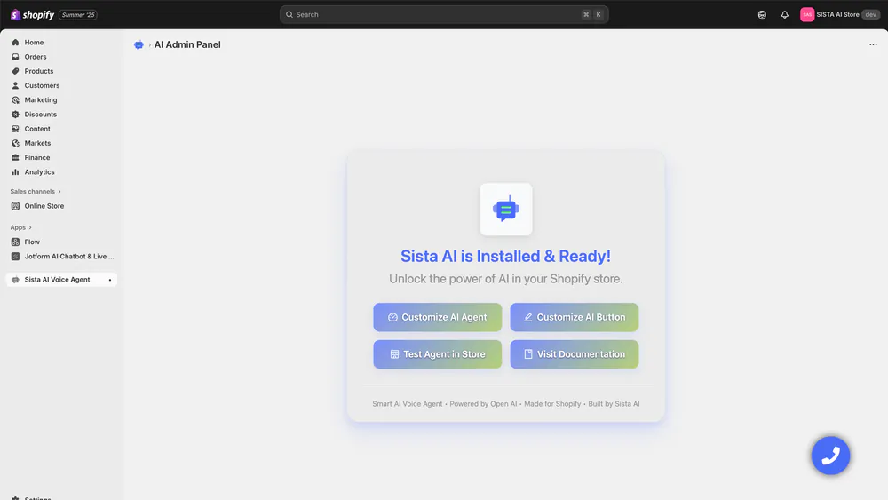 AI Shopify Sales Agent